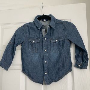 Boys Oshkosh button down jean shirt